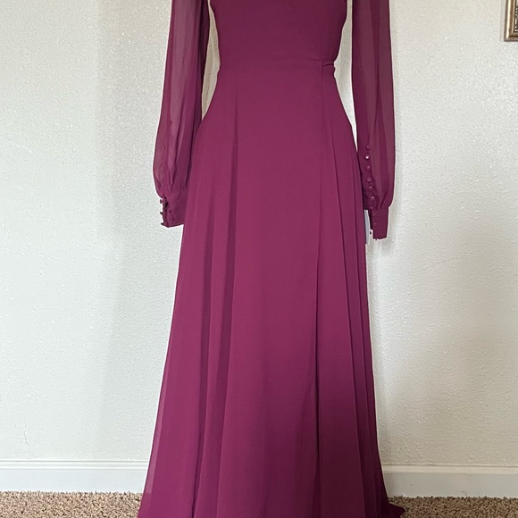 Lulu's My Whole Heart Long Sheer Button Sleeve Maxi Wrap Dress - Picture 6 of 15